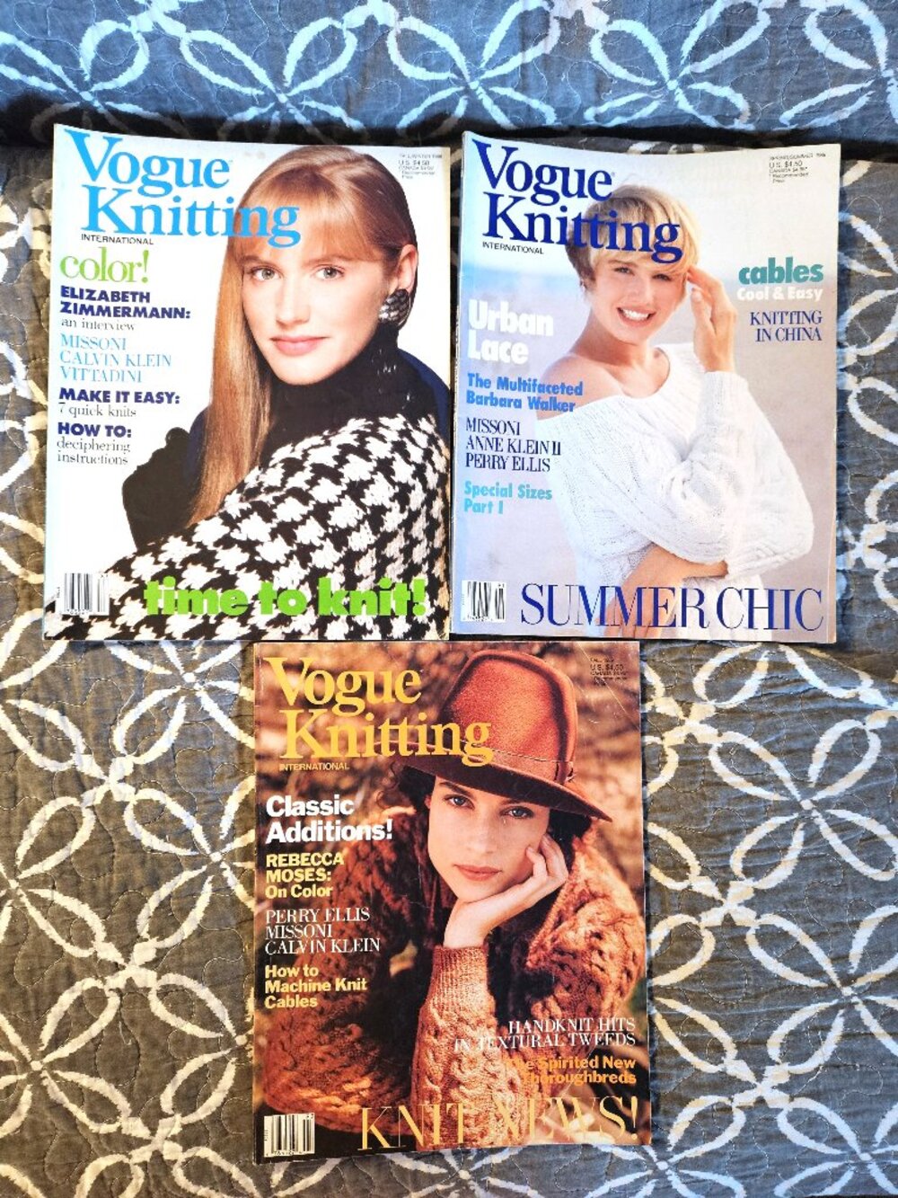 Bundle of 3 Vintage 1980s Vogue Knitting Magazines